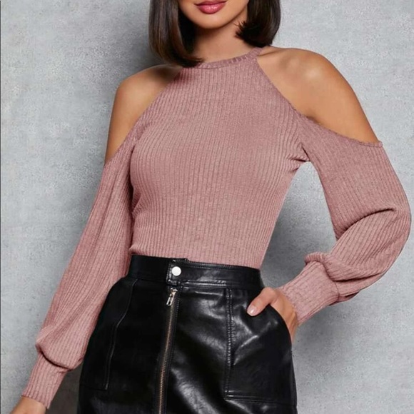 Boho sold shoulder ribbed knit dress green - Picture 5 of 15